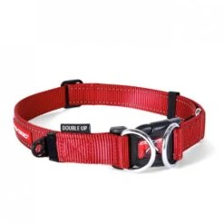 EzyDog Ezdog Double Up Dog Collar Red (Medium)